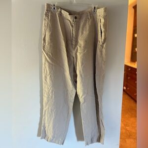 Jos. A. Bank Men's Khaki 100% linen Chinos slacks